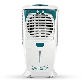 Crompton Ozone Desert Air Cooler- 75L; with Everlast Pump, Auto Fill, 4-Way Air Deflection and High Density Honeycomb pads; White & Teal